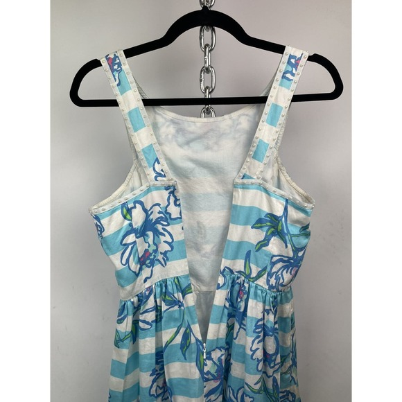 Lily Pulitzer Roswell Shorely Blue Tossing The Line Dress 2 - Picture 9 of 11